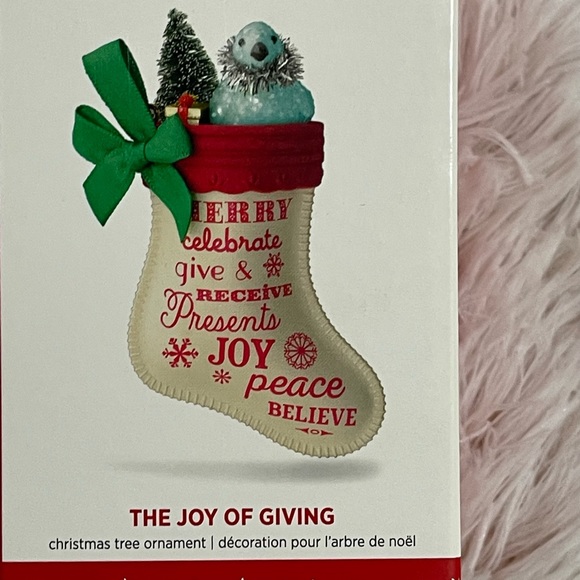 Hallmark The Joy of Giving stocking ornament - Picture 2 of 6